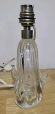 Pied De Lampe Verre Moulé Transparent