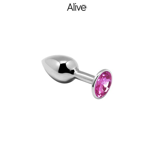 Plug anal métal - bijou, rosebud