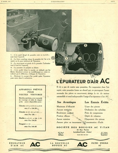 Publicité ancienne automobile