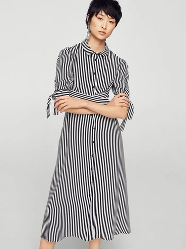 Robe longue rayée femme - rayée,