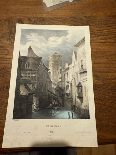 Paris canal gravure - paris, le
