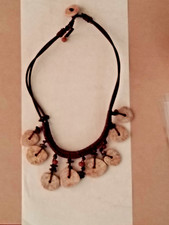 Collier cuir femme (Nature )