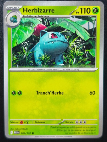 Carte pokémon herbizarre - carte,