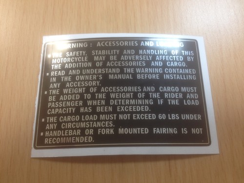 Cbx1000 warning load - cbx1000, decal