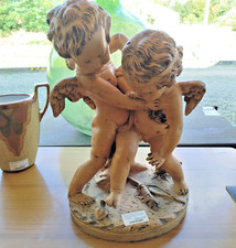 SCULPTURE Terre Cuite AMOURS