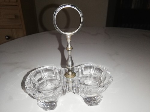 Ancien saleron en cristal - saleron,