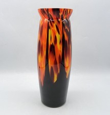 Vase verre soufflé coloré multicolore moucheté de Kralik Antonin Ruckl Art Déco