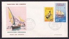 Archipel des Comores-Enveloppe Premier Jour-1964-Embarcations