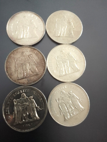 Pieces argents 50 francs - 6,