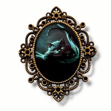 Broche camée alice rétro - rétro,