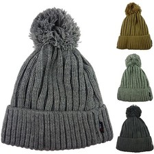 Bonnet Dylon Homme Enfants Garçons Bonnet Pompon Tricot Uni Beanie TA1350