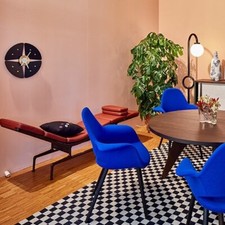 Horloge murale George Nelson Vitra à pétales en laiton noir Φ448 mm moderne