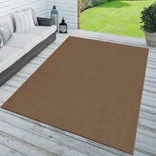Tapis Intérieur & Extérieur Balcon Tapis Cuisine Monochrome Sisal Moderne Brun