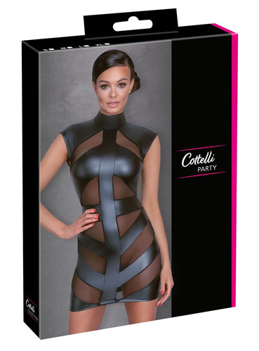 Robe moulante noire mate