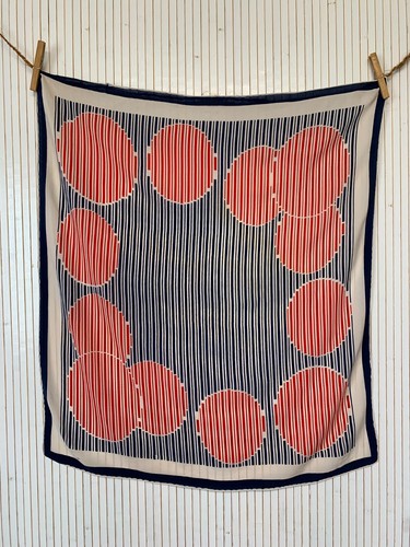 Foulard carré soie vintage - carré,