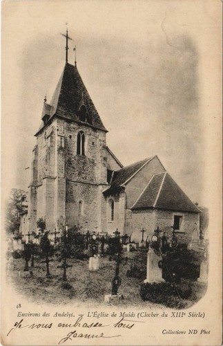 Cpa muids eglise - cpa, l'eglise
