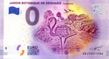 97 DESHAIES Jardin botanique 2, Flamant rose, 2020, Billet Euro Souvenir