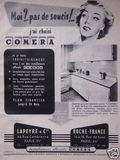 PUBLICITÉ 1955 COMERA CUISINE
