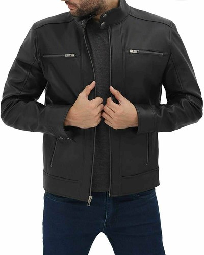 Veste cuir pour hommes moto - veste,