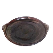 MAGNIFIQUE GRAND PLAT EN GRES SIGNATURE IDENTIFIER ERA LA BORNE PUISAYE