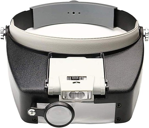 Led head magnifier helmet 5x - led,
