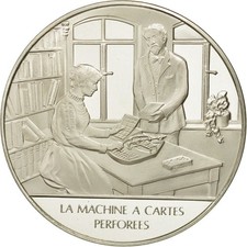 France, Médaille, La machine à cartes perforées, Sciences & Technologies