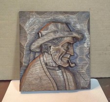 Bas-relief Breton à la pipe