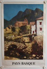 Affiche ROLAND OUDOT - PAYS BASQUE - 62x94 cm