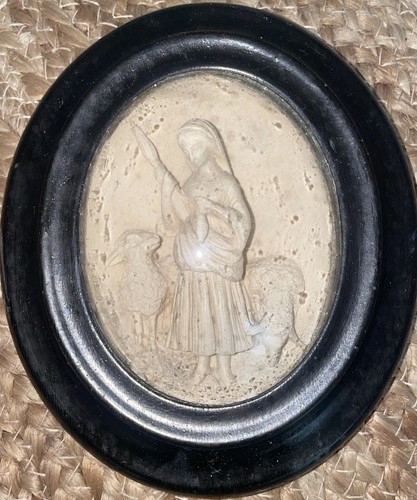 Médaillon bas relief plâtre - relief,