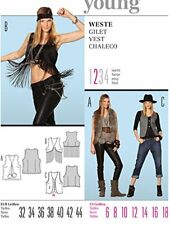 7464  PATRON  "BURDA 3 CREATIONS GILET POP ART TAILLE DU 32 AU 44