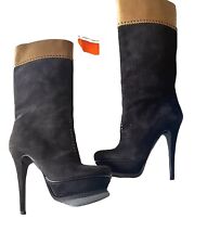 Yves Saint Laurent Rive Gauche Botte Tribute 37 Noir Boots Shoes pumps vintage