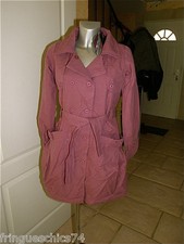 manteau trench chaud rose KANABEACH  bumblebee T 38 valeur 149€ NEUF ÉTIQUETTE