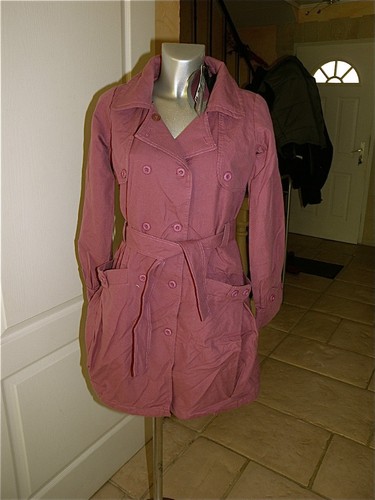 Manteau trench chaud - chaud, rose