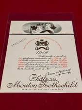 Etiquette vin Mouton Rothschild 1948 Bordeaux Pauillac spécimen - Voir ma liste