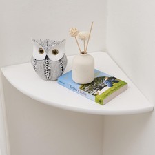 Coquille dangle Blanche, Support Mural en Bois de chêne Naturel, étagère Mura...