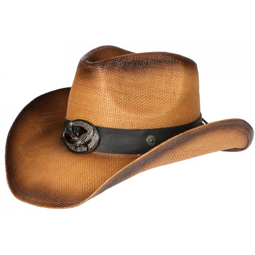 Chapeau cowboy marron - marron, paille