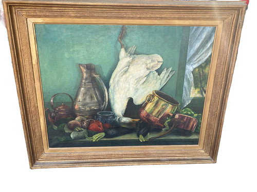 Ancien grand tableau - ancien, nature