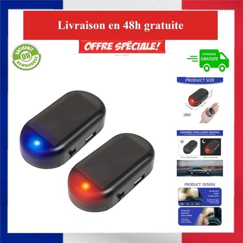 Alarme solaire voiture led - voiture,