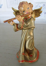 Santon en résine plastique Ange joueur de flûte Italy Hauteur 10,5 cm