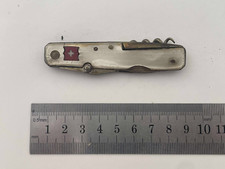 ANCIEN COUTEAU PLIANT MULTIFONCTIONS COUTEAU SUISSE PRADEL 5 ACCESSOIRES