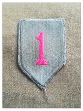 US ww2 Patch insigne 1st division big red one Omaha veste casque dday Ardennes 