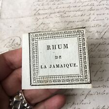 Étiquette fin XVIIIè Rhum de
