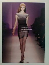 Robe HERVE LEGER 1989 mode haute couture  document photo cut out
