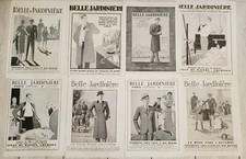 lot de 8 publicité Belle Jardiniere 1929 et 1930 mode magasin habit vetement  