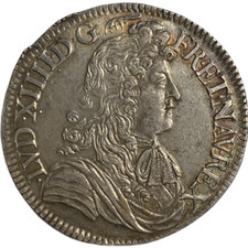 Louis XIV (1643-1715) Ecu à la cravate 1679 Paris
