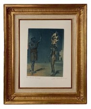 ANDRE LAMBERT (1884-1967) SUPERBE EAU-FORTE AQUATINTE REHAUSSEE AQUARELLE (8)