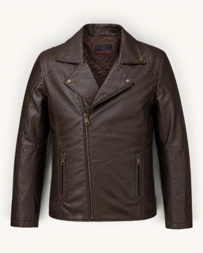 Blouson motard cuir - en,
