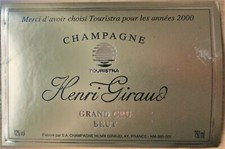 Etiquettes vin FRANCE Champagne Henri GIRAUD Brut wine labels