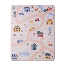 Tapis d’Éveil Ferme 160x120x1,5cm - Accessoire de Jeux Bébé avec Mousse Mémoi...