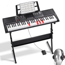 VEVOR Clavier Piano Numérique 61 Touches Électrique Portable Support Réglable